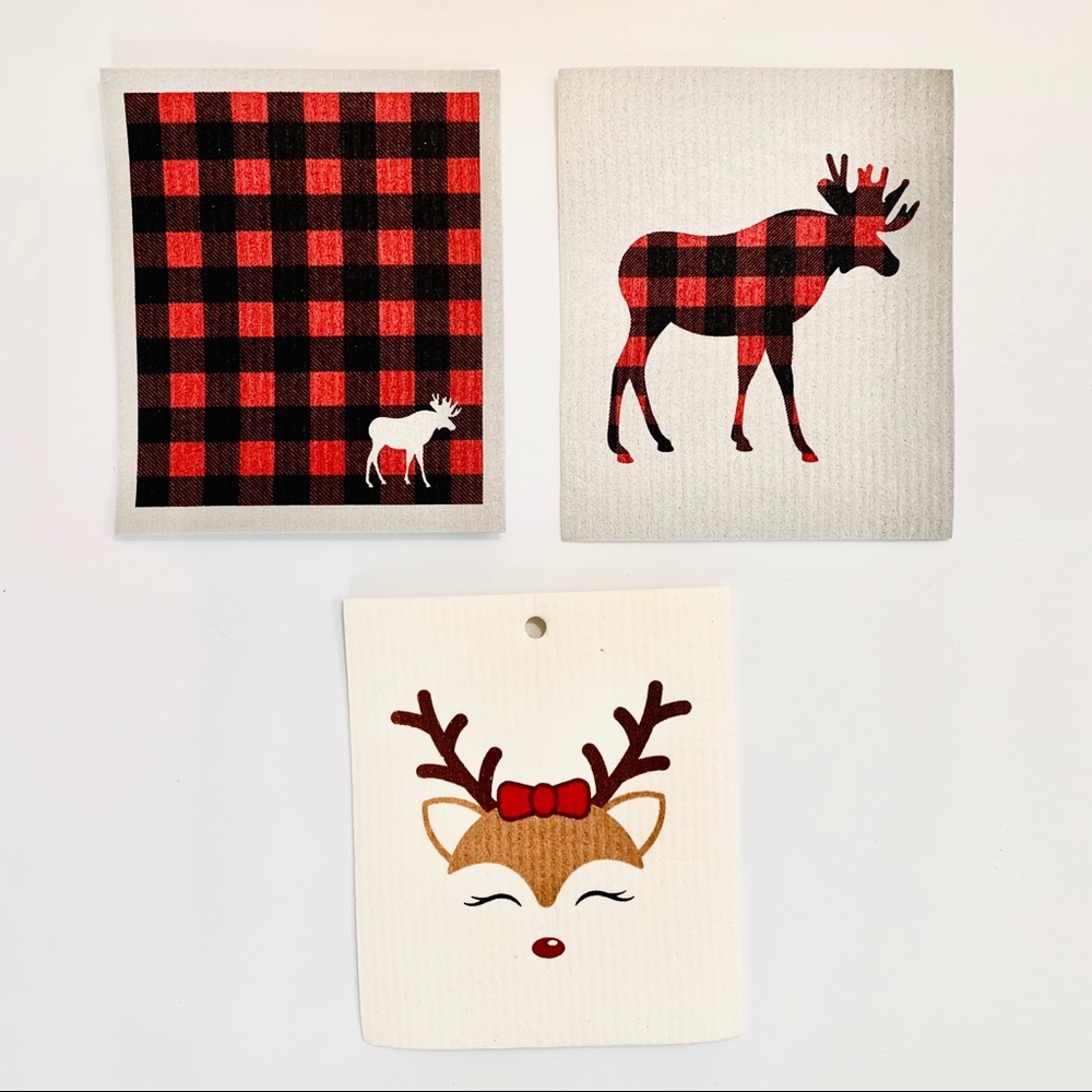 Swedish wash cloths Holiday edition set of 3